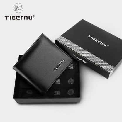 Tigernu High Quality Wallets Men Thin Money Purse Male Business Card Holder For Men Fashion PU Wallet Short Purse Light Card Bag