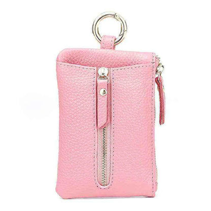 New PU Leather Key Wallets Unisex Retro Keys Organizer Men Women Key Card Holders Housekeeper Keychain Cover Coin Zipper Purse