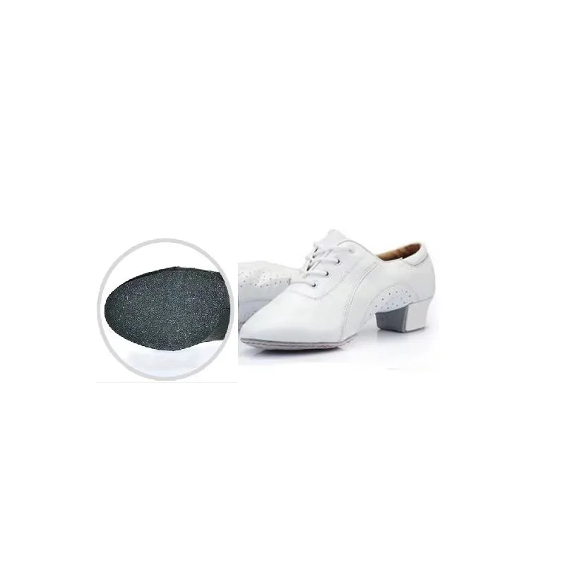 Leather Sports Shoes Perform Latin Dance Shoes For Men Bottom Female Ballroom Dancing Shoes Children Adult Ventilation Sneakers