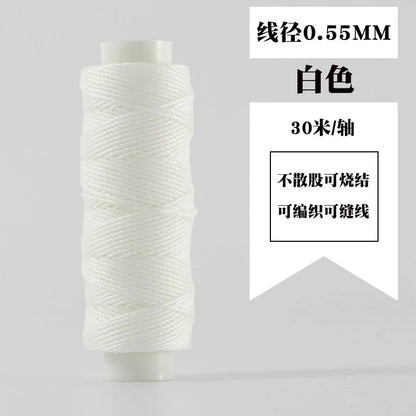 0.55mm Leather Waxed Sewing Thread For Hand Stitching Leather Cord DIY Bracelet Jewelry Making Round Waxed Line