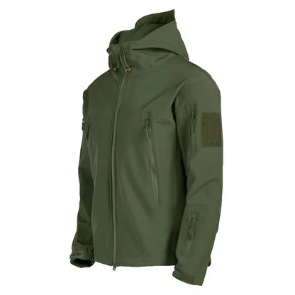 2024 New Outdoor Jackets Men Shark Skin Soft Shell Tactical Waterproof Windbreaker Jacket Mens Hooded Bomber Coats Hiking