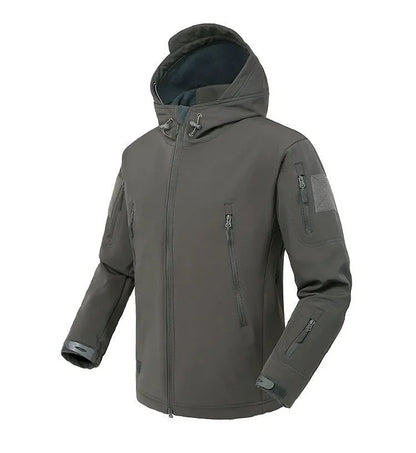 Outdoor Jackets Men Shark Skin Soft Shell Tactical Waterproof Windbreaker Combat Jacket Mens Hooded Bomber Coats