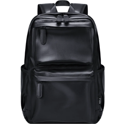 GOLF Men Backpack Bag Leather Business Backpack Laptop 15 6 inch Elegant Black Waterproof Back Pack Bags with Multi Compartments