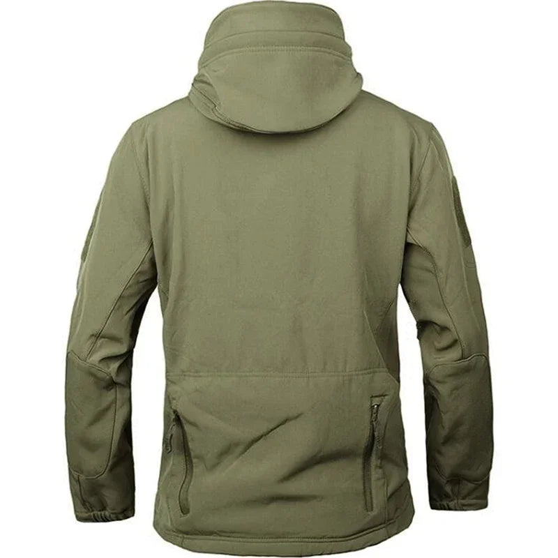 Outdoor Jackets Men Shark Skin Soft Shell Tactical Waterproof Windbreaker Combat Jacket Mens Hooded Bomber Coats