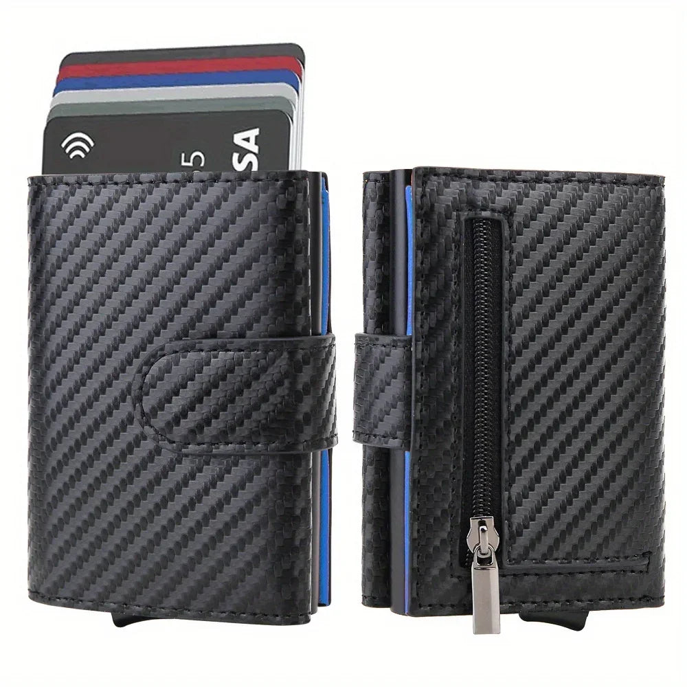 Rfid Microfiber Leather Men Wallets Fashion Card Holder Trifold Wallet Money Bags Smart Slim Thin Coin Pocket Wallet Purse