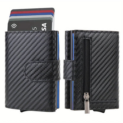 Rfid Microfiber Leather Men Wallets Fashion Card Holder Trifold Wallet Money Bags Smart Slim Thin Coin Pocket Wallet Purse