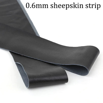 0.6mm genuine sheepskin leather strip edging belt, widened, handmade DIY winding slingshot leather clothing fabric