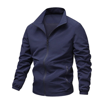 Outdoor Jacket Man Sports Windbreaker Zipper Jacket Turn-Down Collar Autumn Man Hiking Camping Coat Spring Clothing Top