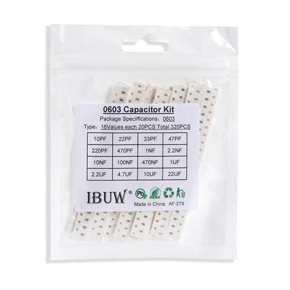 36Values 1pF-10uF Electronic Capacitor set 1206 SMD Ceramic Capacitors assortment kit 22PF 47PF 22NF 100NF 2.2UF 4.7UF 0603 0805