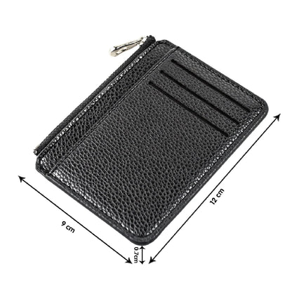 Men's Slim PU Leather Wallet Male Card Holder Mini Zipper Coin Purse Luxury Brand Designer Small Minimalist Wallet for Men