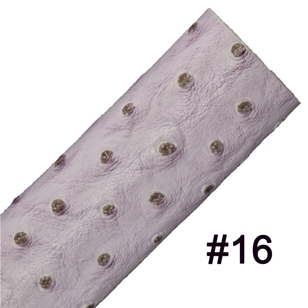 Plain Solid Ostrich Textured Embossed Faux Leather Fabric For Handbag Bag Decoration Textile Craft DIY CN461