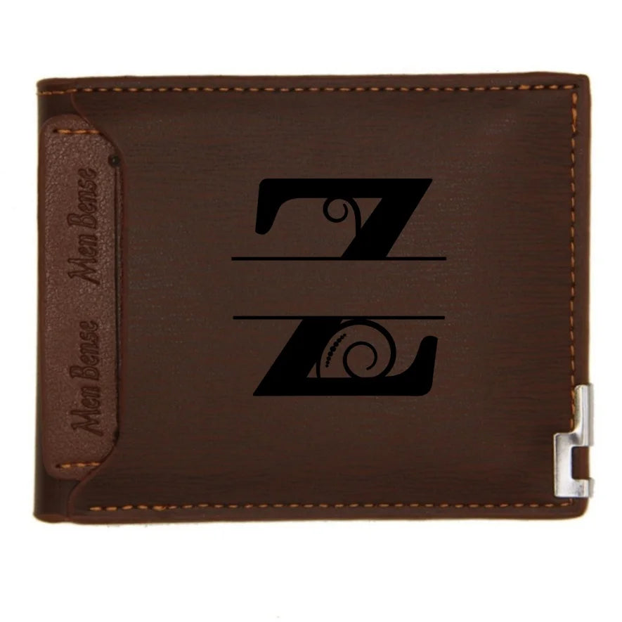 Personalized Leather Wallet for Men – Custom Engraved Name or Monogram –   Bifold Wallet – Custom Gift for Dad,