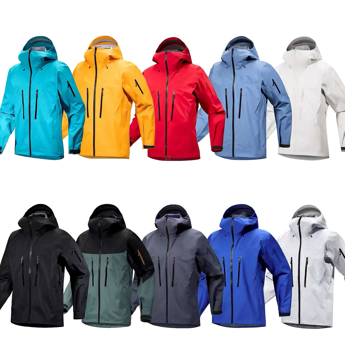 Outdoor Hard Shell Jacket Men Mountaineering Skiing Camping Cycling Jogging Hooded Breathable Waterproof Coat Quality Sportswear
