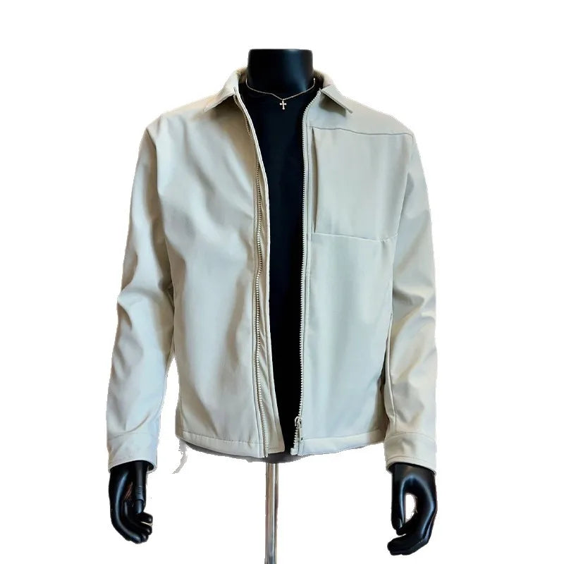 Front Shoulder Jacket for Men, Autumn and Spring, Stylish and High-end Coat