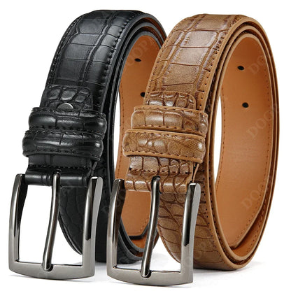 Famous Brand Business Belt Men Top Quality PU Luxury Leather Waist Strap Black Male Automatic Buckle Jeans Belts for Men