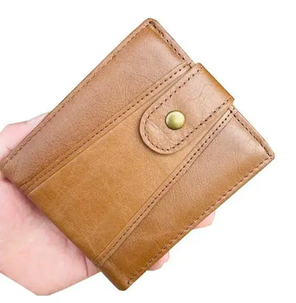 Men's Wallet Rfid Vintage Genuine Leather Wallets for Men Credit Card Holder Purse Money Bag Wallet Man