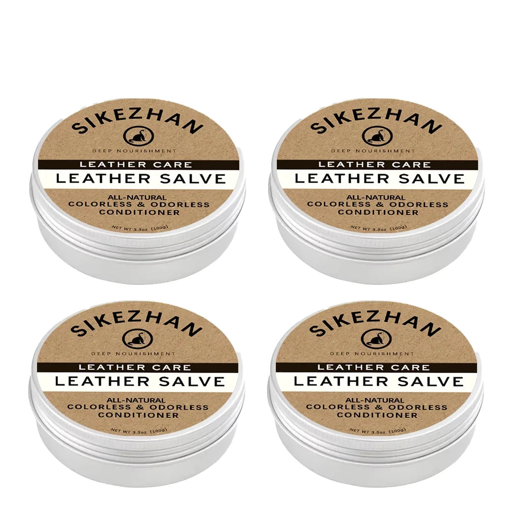 All-Natural Leather Salve - Deep Nourishing Conditioner for Boots, Bags, Saddles, Furniture, Car Interiors.Colorless & Odorless.