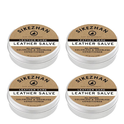 All-Natural Leather Salve - Deep Nourishing Conditioner for Boots, Bags, Saddles, Furniture, Car Interiors.Colorless & Odorless.