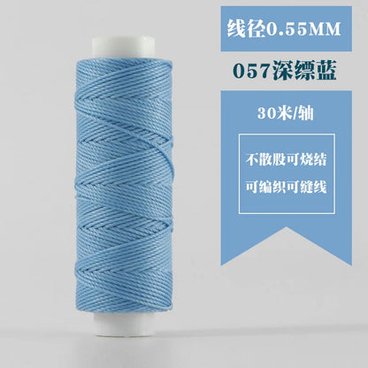 0.55mm Leather Waxed Sewing Thread For Hand Stitching Leather Cord DIY Bracelet Jewelry Making Round Waxed Line
