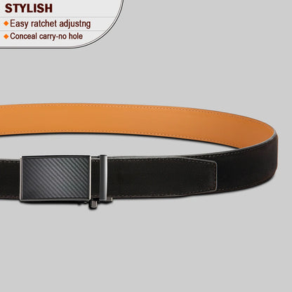 Leather belt men High Quality PU Leather Belts, Automatic Buckle Belt, Adjustable No Hole Belt Jeans Belt for Men