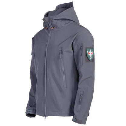 Outdoor Jackets Men Shark Skin Soft Shell Tactical Waterproof Windbreaker Combat Jacket Mens Hooded Bomber Coats