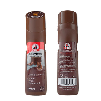 Neutral Brown Black Leather Care Cleaning Liquid Shoe Polish