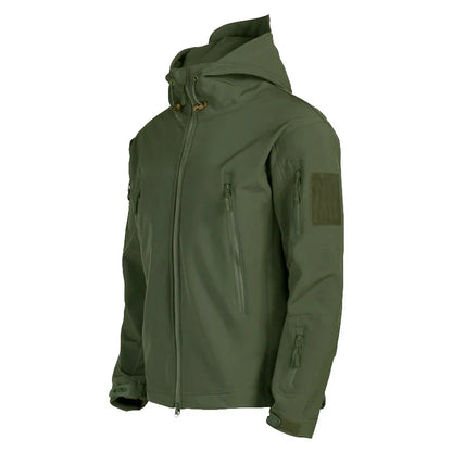 Motorcycle Shark Skin Soft Shell Jackets Men Tactical Windproof Waterproof jacket men Combat Jackets Mens Hooded Bomber Coats