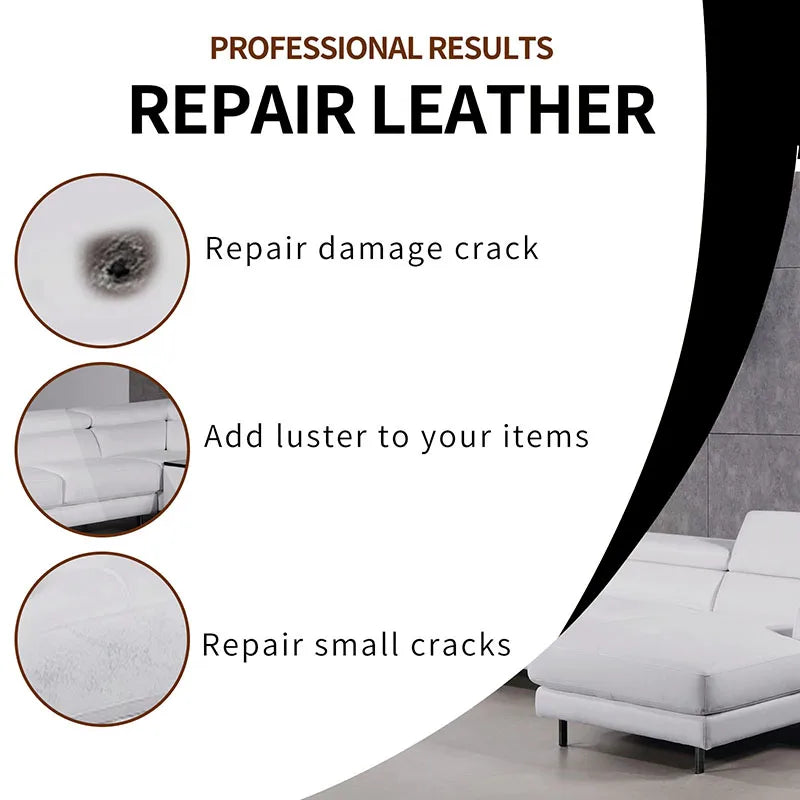 Leather Repair Paste Car Seat Sofa Leather Complementary Refurbishing Cream For Furniture Bags Shoes Scratches Cracks Filler