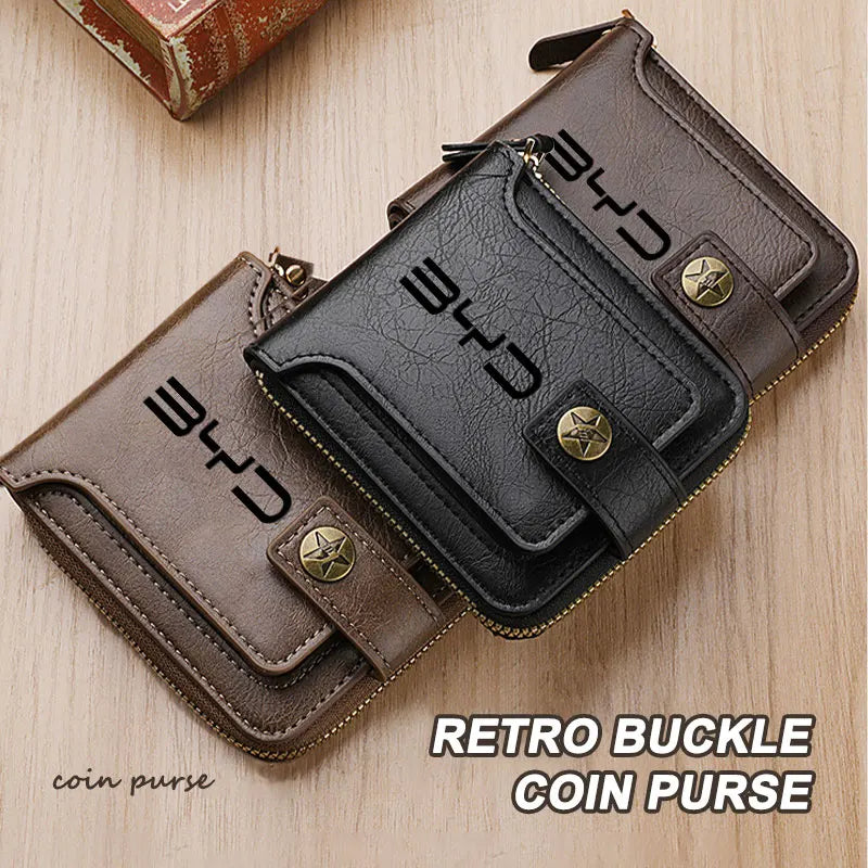For BYD Leather Car Men Wallet Credit Card Holder Wallets With Zipper M6 G3 G5 T3 F3 I3 F0 F6 S6 S8 E5 E6 G6 L3 S7 G7