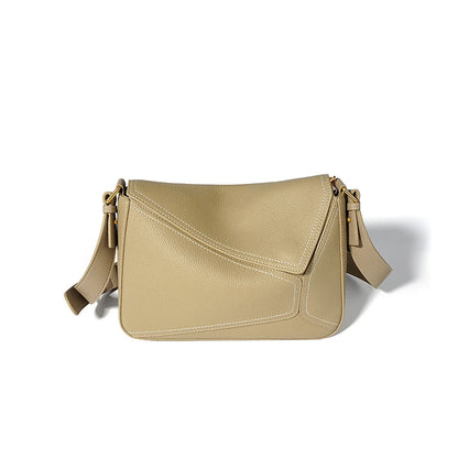 Women's Bag Genuine Leather Geometric Tote Bag 2024 Autumn Lady Underarm Shoulder Bag Female Popular Commuter Messenger Handbag