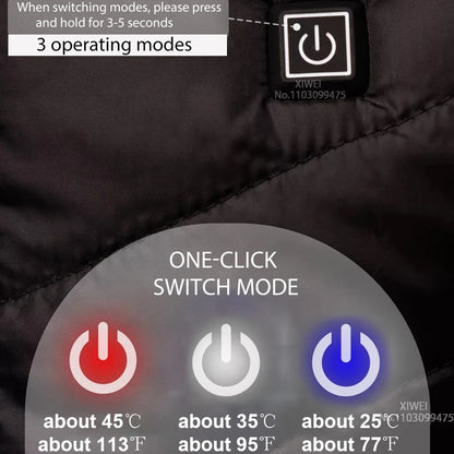 Heated Jacket Men Women USB Electric Self Heating Jacket Winter Coat Warm Hunting Camping  Hiking Skiing Clothing 2-21 Areas