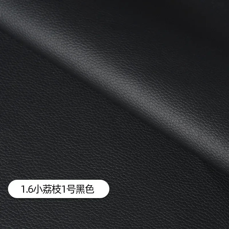 Litchi Pattern Leather Fabric Upholstery Per Meter for Car Interior Bag Chairs Diy Sewing Waterproof Wearable Soft Cloth Plain