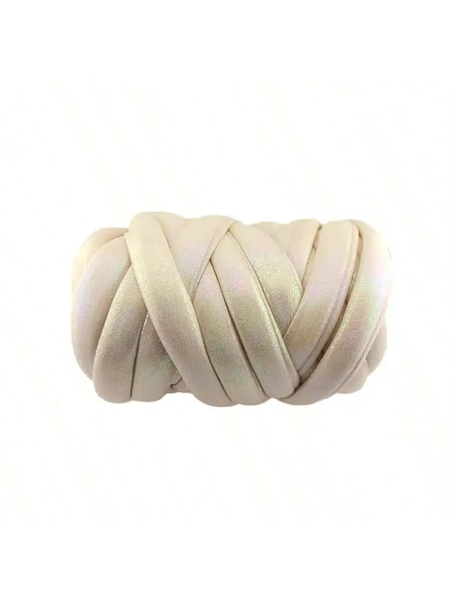 500g Thick Super Bulky Chunky Imitation Metal Leather Yarn for DIY Knitting Crocheting Thread Yarn for Handmade Bags Shoes Craft