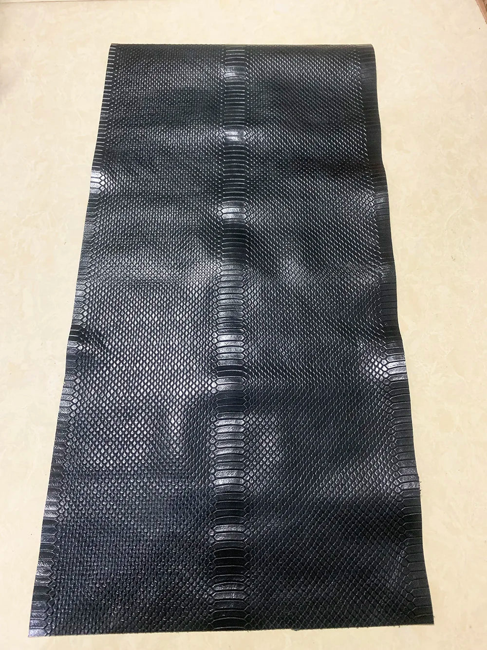 30x60cm Embossed Python Head Leather Cowhide Embossed Leather Handmade DIY Leather Handmade Leather Fabric Various Colors