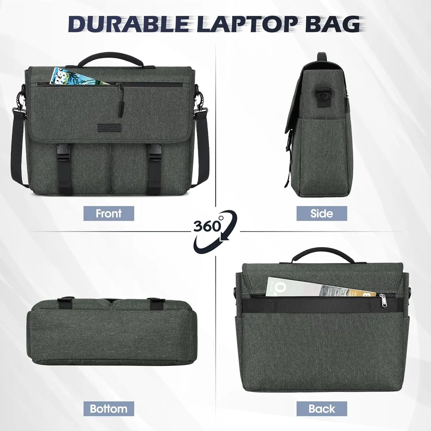 Laptop Briefcases for Men 15.6 Inch Laptop Bag Water resistant Computer Bag Lightweight Shoulder Satchel Bags