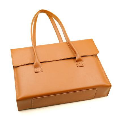 Ladies PU Leather Laptop Bag Handbag 13/14/15.6/16 Inch For Macbook Air Tablet HuaWei MateBook Thinkpad Single Shoulder Bags