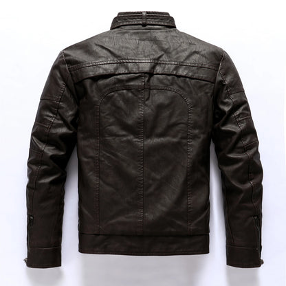 Winter Leather Jacket Men's Chothing New Men Coat Jackets Coats Faux Leather Water Proof Vintage Biker Jacket Men Windproof