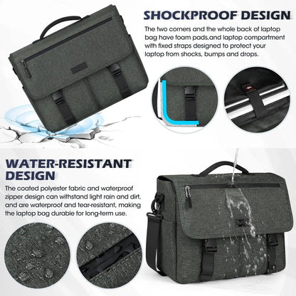 Laptop Briefcases for Men 15.6 Inch Laptop Bag Water resistant Computer Bag Lightweight Shoulder Satchel Bags