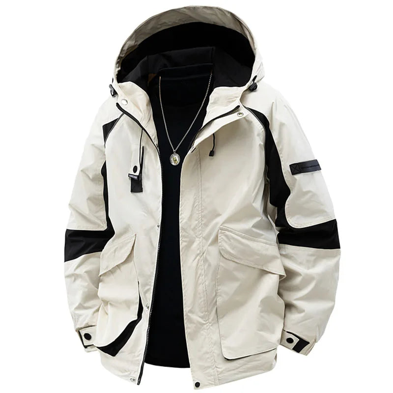 Jacket Mens Spring Autumn New Men Jacket Printing Hooded Jackets Casual Coat Men's Business Coats Size M-3XL 4XL 5XL HB-J8155
