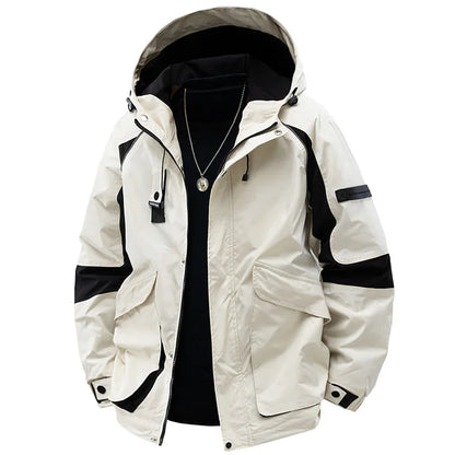 Jacket Mens Spring Autumn New Men Jacket Printing Hooded Jackets Casual Coat Men's Business Coats Size M-3XL 4XL 5XL HB-J8155