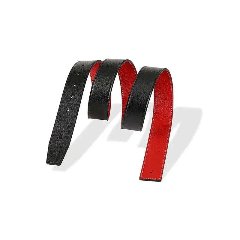 Belts No Buckle Men Women Unisex High Quality Pin Smooth Buckle Male Straps Without Buckle  PU Leather Waistband No Buckle 3.8cm