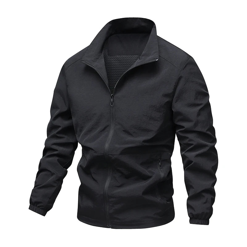 Outdoor Jacket Man Sports Windbreaker Zipper Jacket Turn-Down Collar Autumn Man Hiking Camping Coat Spring Clothing Top