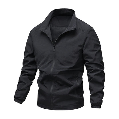 Outdoor Jacket Man Sports Windbreaker Zipper Jacket Turn-Down Collar Autumn Man Hiking Camping Coat Spring Clothing Top