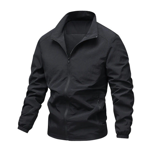 Outdoor Jacket Man Sports Windbreaker Zipper Jacket Turn-Down Collar Autumn Man Hiking Camping Coat Spring Clothing Top