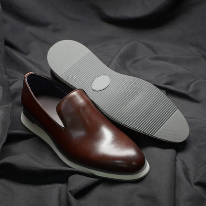 Classic Genuine Leather Men's Loafer Sneaker Shoes Good Quality Luxury Handmade Social Casual Business Original Dress Shoes Man