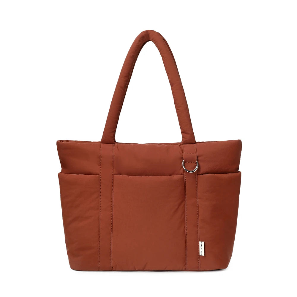 Ladies Large Capacity Shoulder Bag Laptop Case 15.6 16 inch Multi Pocket, Lightweight Travel Handbag Shockproof Laptop Tote Bag