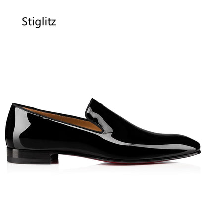 Black Dress Leather Shoes Men's Luxury Genuine Leather Formal Business Shoes Slip On Low Heel Wedding Party Banquet Male Shoes