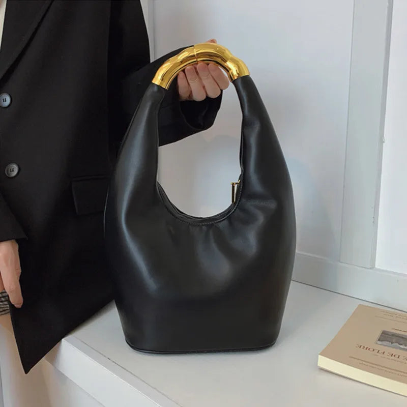 2025 Fashion Designer Luxury Female Leather Tote Bag Top Handle Women Handbags Lady High-end Party Underarm Bag Shoulder Bag