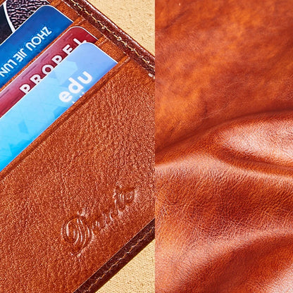 Dante 2023 Men's Leather Wallets RFID Anti-theft Brush Short Clips 100% Head Layer Cowhide Retro Casual Vertical Purse Money Bag