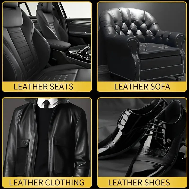 Leather Care Agent, Long-Lasting Car Seat Polishing and Nourishing Care, Leather Care Cream Suitable for Leather Pants, Bags, Shoes, Furniture